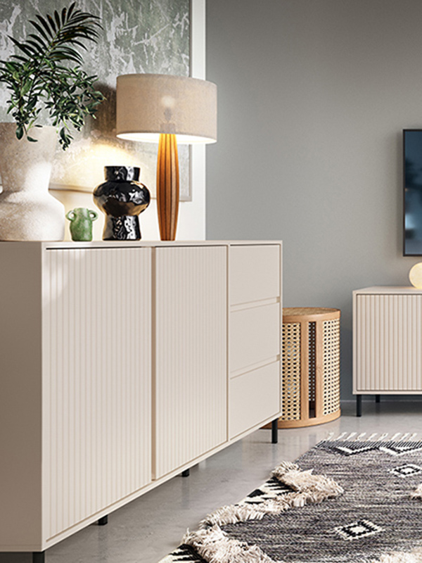 Explore Avenale Modern white, black, cashmere, beige furniture for dining and living with desks, sideboards, tv units, dining tables, sidebords